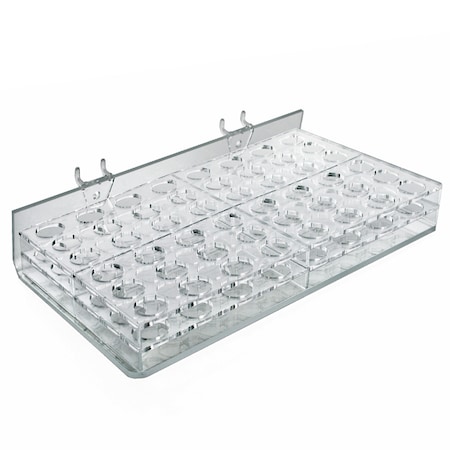 Azar Displays 48-Compartment Tray - round Slot 0.9375", PK2 225582